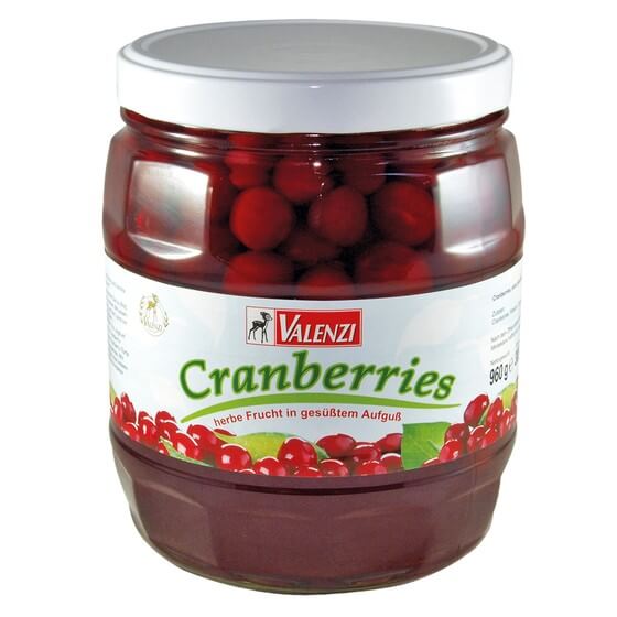 Cranberries mit 24% Zucker 960g/385g Valenzi