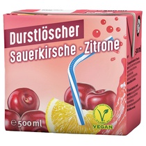 Fruchtsaftgetränk Eistee Kirsch/Zitrone 12x0,5l Durstlöscher