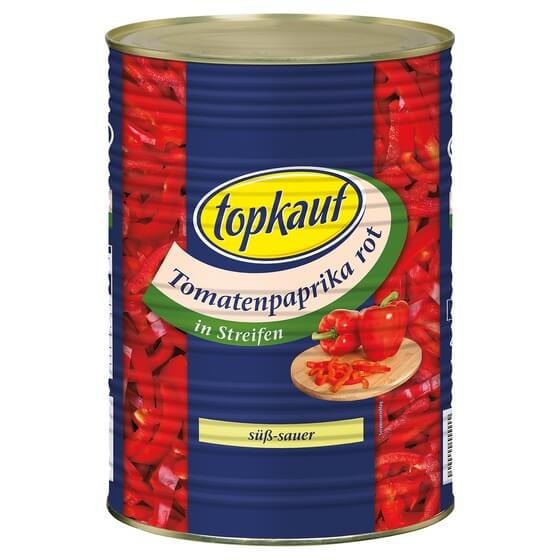 Tomaten-Paprika rot in Streifen süß-sauer 4kg Topkauf