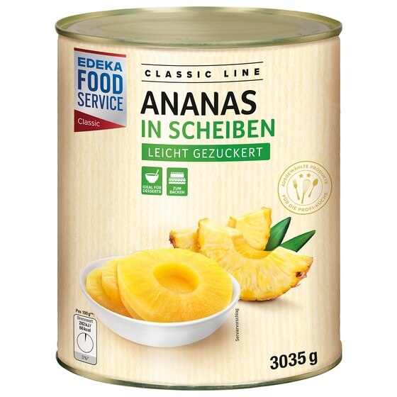 Ananas Scheiben leicht gezuckert 3,035/1,79kg EFS