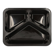 Menüschalen Mehrweg 3-Geteilt 20 Stück Papstar