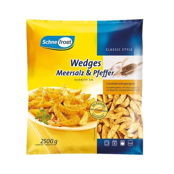 Kartoffel Wedges m.Meersalz + Pfeffer ODZ 2,5Kg Schnefrost