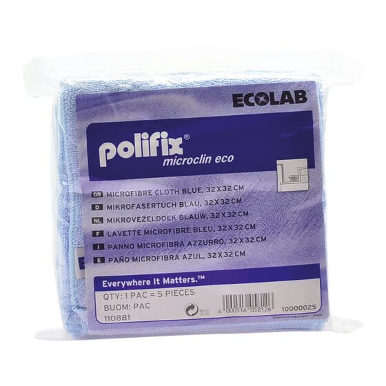 Microfasertuch Polifix Microlin Blau 50 Stück Ecolab