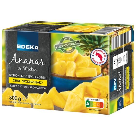 Ananas Stücke TK 300g Edeka