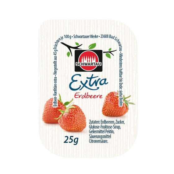 Konfitüre Erdbeer Portionen ODZ 100x25g Schwartau