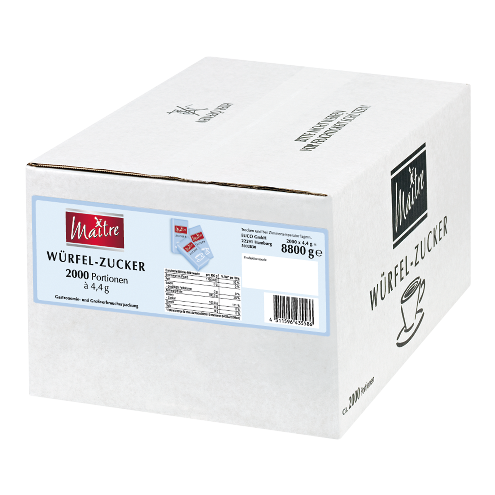 Würfelzucker 2000x4,4g Maitre