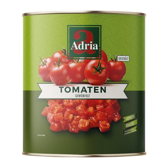 Tomaten gewürfelt geschält 2,9kg/2,1kg Adria
