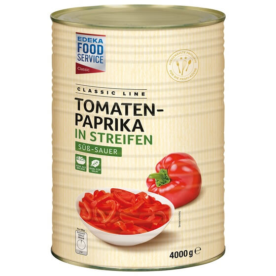 Tomaten Paprika rot in Streifen süss-sauer 4kg EFS