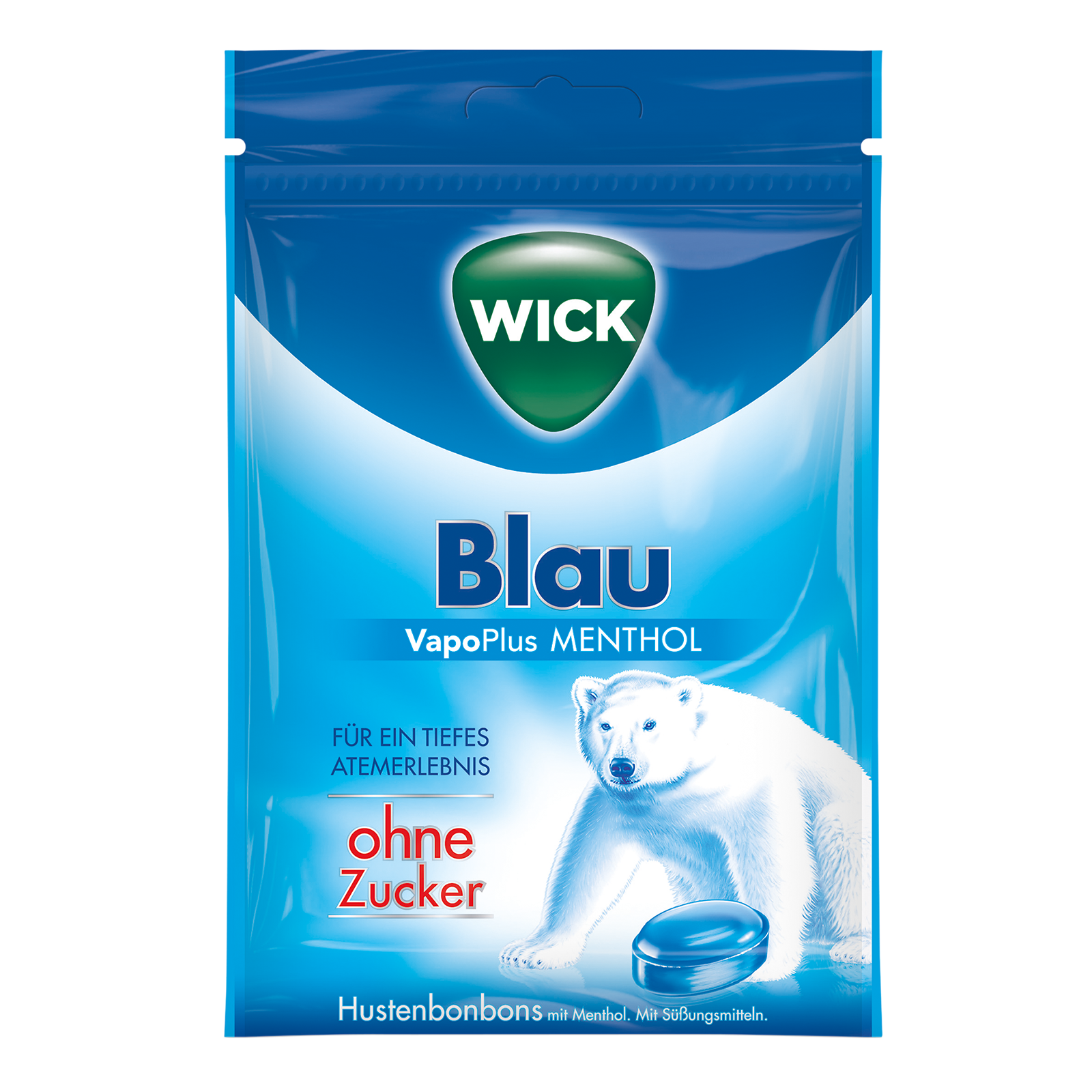 Wick Blau ohne Zucker 72g