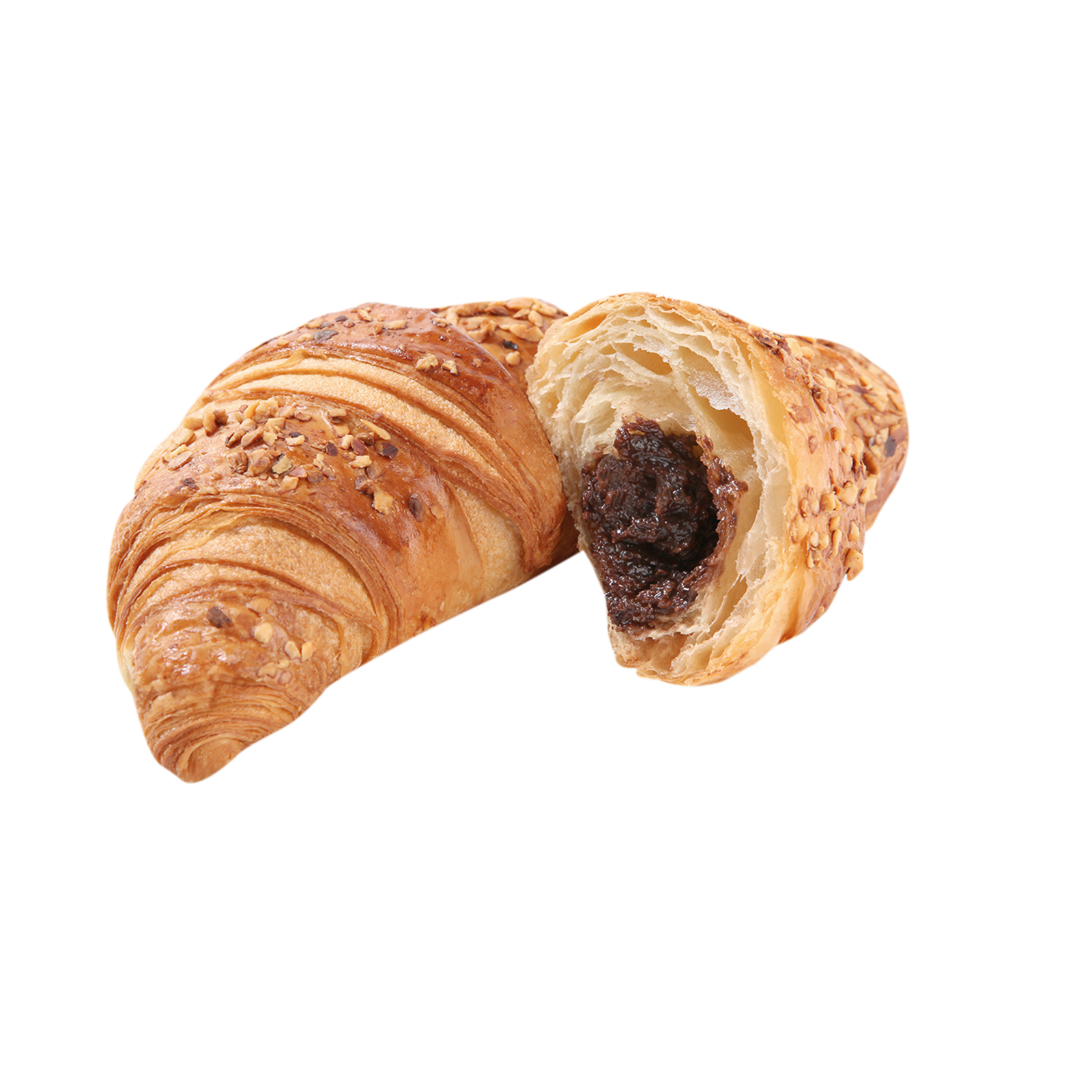 Nuss Nougat Croissant mit Nusstopping TK 48x90g Délifrance