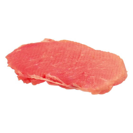 Schweineoberschale o.Deckel roh,Schb. geplättet 10x150g Tray