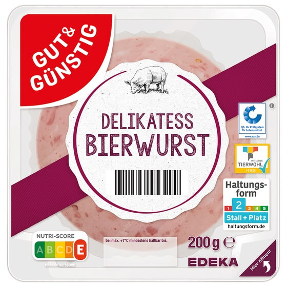 Bierwurst(Schwein)geschn. 200g G+G
