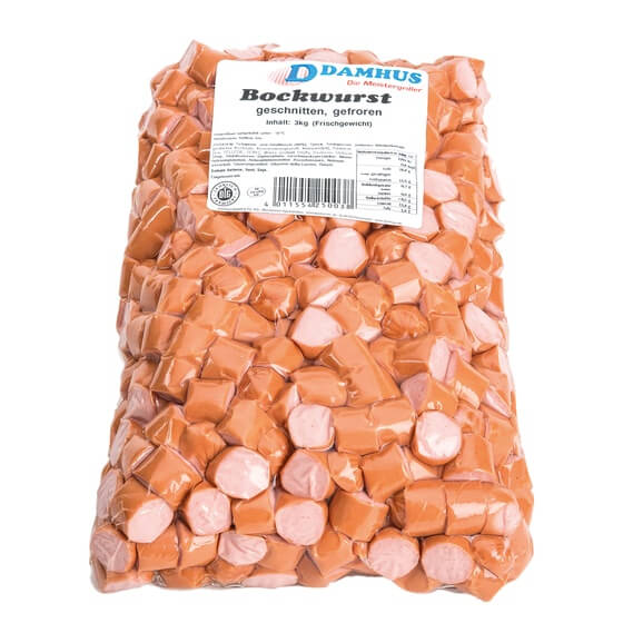 Bockwurst (Rind&Schwein) geschnitten TK 3kg Damhus