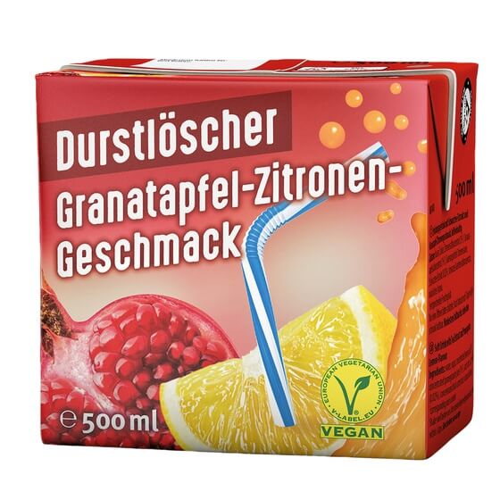 Fruchtsaftgetränk Granatapfel/Zitrone 0,5l Durstlöscher