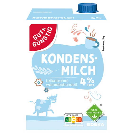 Kondensmilch Weichpackung 4% 340g G&G