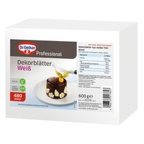 Weisse Schokolade Dekorblätter ODZ 600g/480ST Oetker