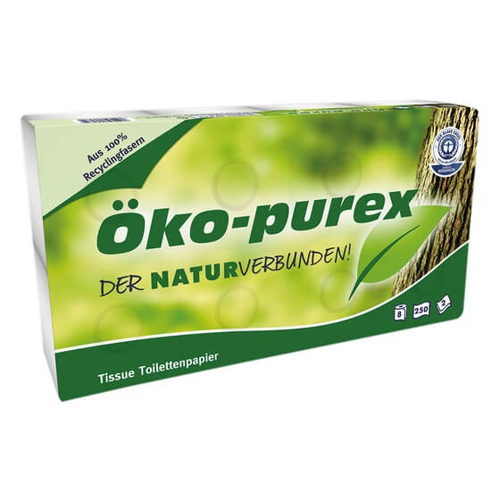 Toilettenpapier 2lagig 8x250 Blatt Oeko-Purex Tissue EDEKA