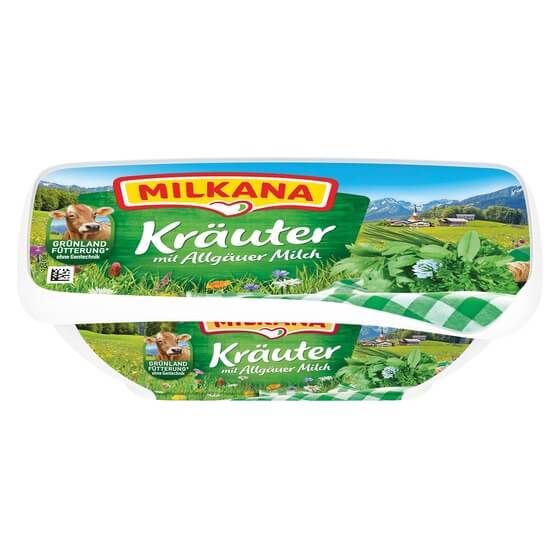 Schmelzkäsezubereitung Kräuter 50% F.i.Tr. 190g Milkana