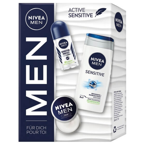 Nivea GP Men Activ Sensitive Duschgel, Roll-on, Creme