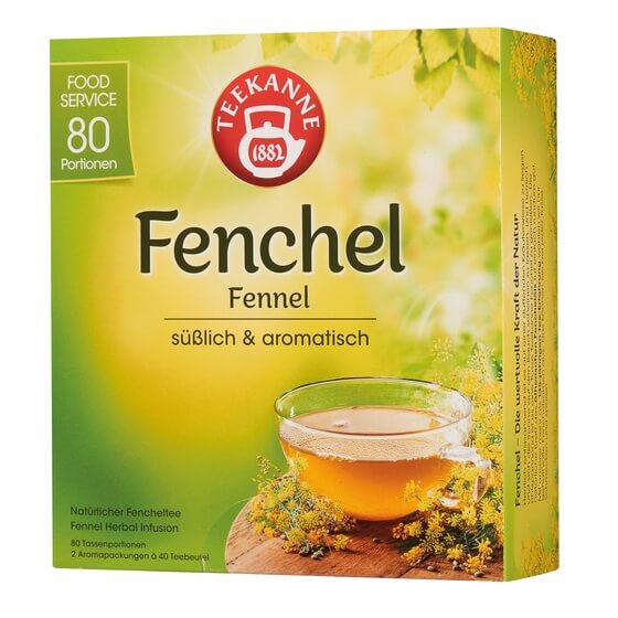 Fenchel Tee 80 Beutel Glasportion Teekanne