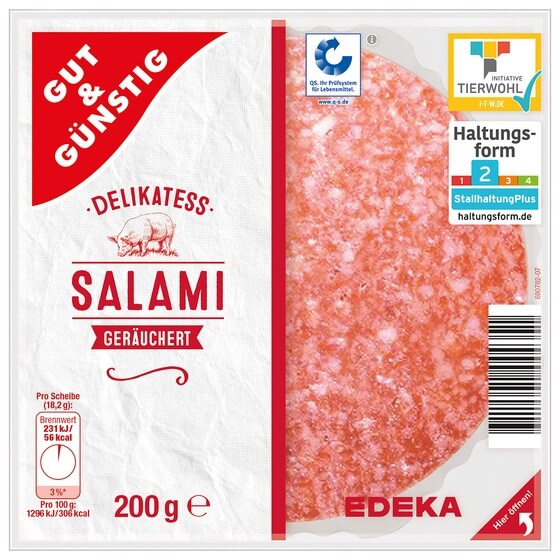 Salami(Schwein)geschnitten 200g G&G