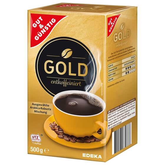 Kaffee Gold entkoff. UTZ 500g G&G