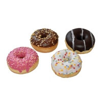 Mini Donut Box 4-fach sortiert ungefüllt 36x31g Edna