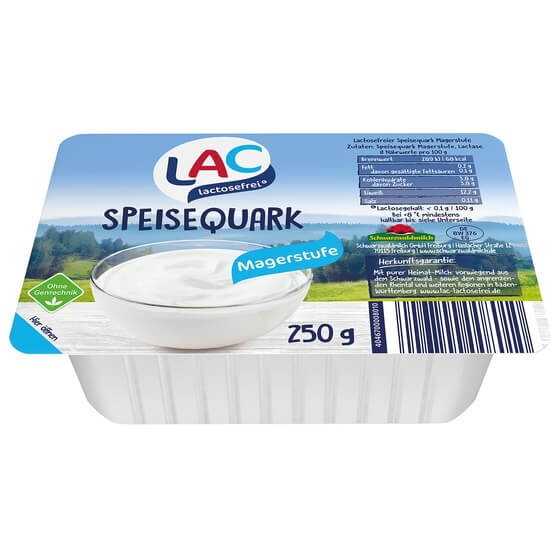 Quark mager 0,2% lactosefrei 250g Schwarzwaldmilch