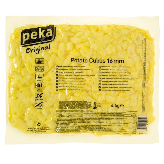 Garkartoffeln Würfel 16x16mm 4 kg Peka