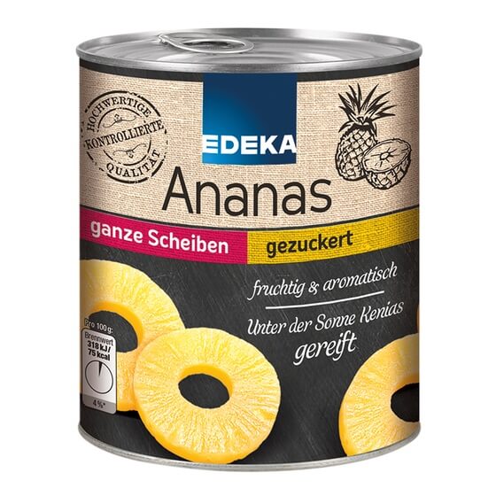 Ananas gz Scheiben 570g  EDEKA