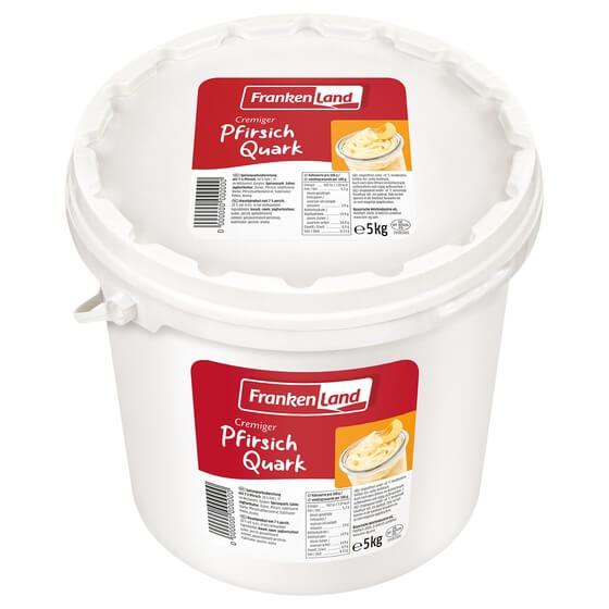Speisequarkzubereitung m Pfirsich 20% Fett 5kg Frankenland