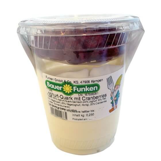 Joghurt-Quark mit Cranberry 150g Bauer Funken