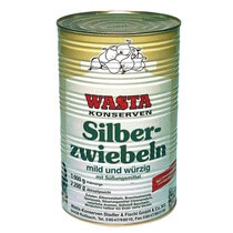 Silberzwiebeln mit Süßungsmitteln 3,9kg/2,2kg Wasta