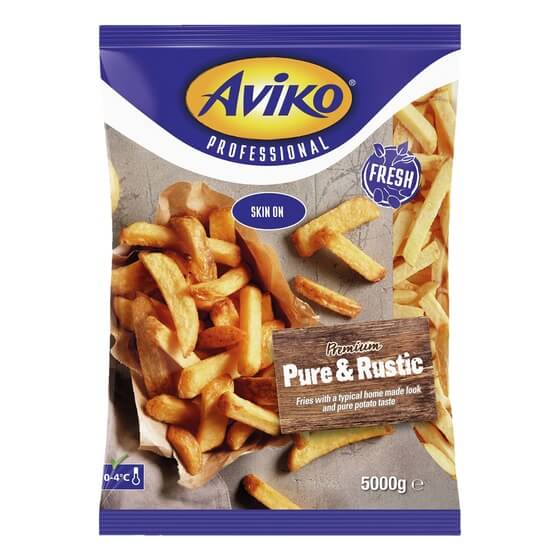 Country Pure & Rustic Fries Pommes mit Schale 5kg Aviko