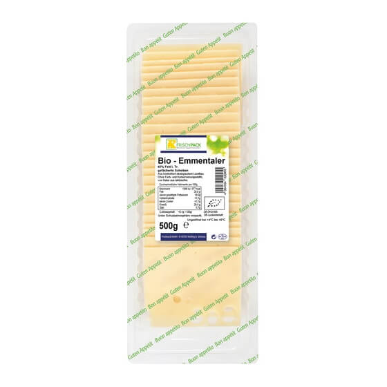 Bio Emmentaler Scheiben 45% 500g Frischpack