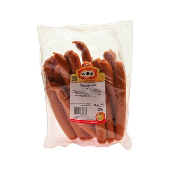 Wiener Würstchen(Schwein)ESC-Darm 20 Stück à 50g Wilke