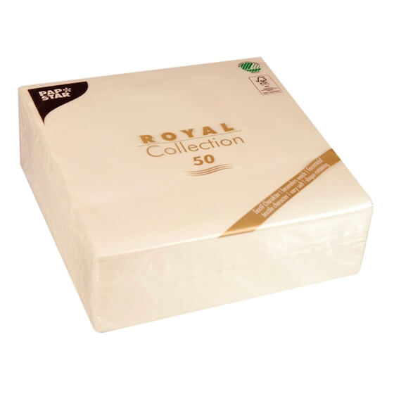 Servietten Royal champagner 1/4-Falz 40x40cm 50St PapStar