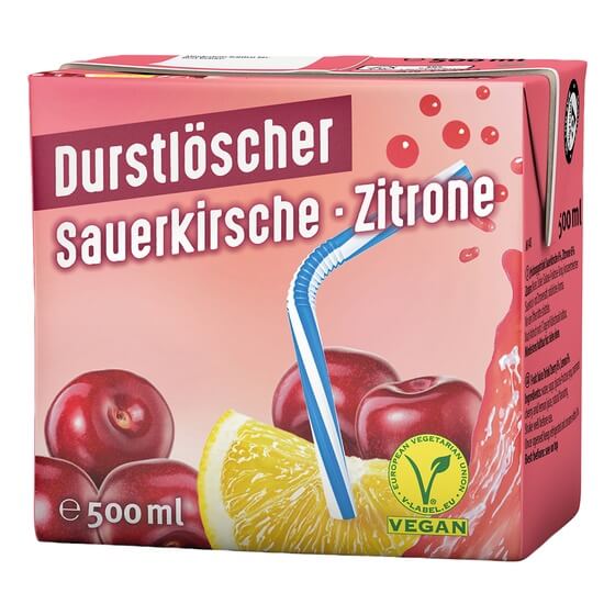 Fruchtsaftgetränk Kirsch/Zitrone 12x0,5l Durstlöscher