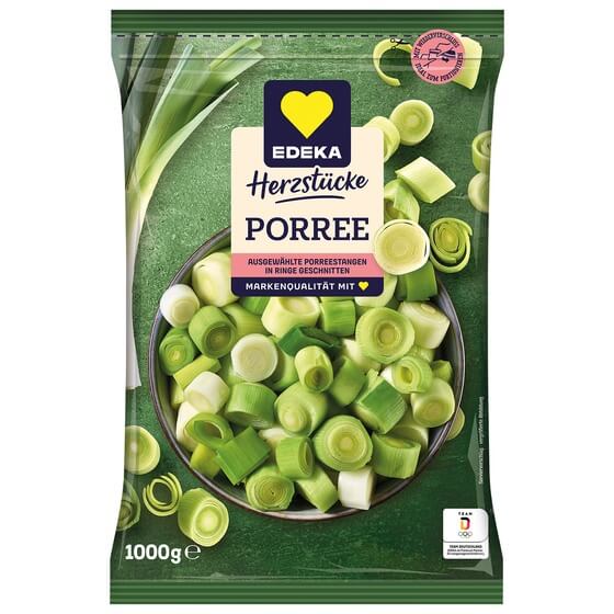 Porree jung Tiefkühl grün/weiß Ringe 1000g Edeka