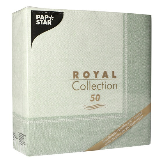 Serviette Royal 40x40cm Jadegrün Linum 50 Stück Papstar