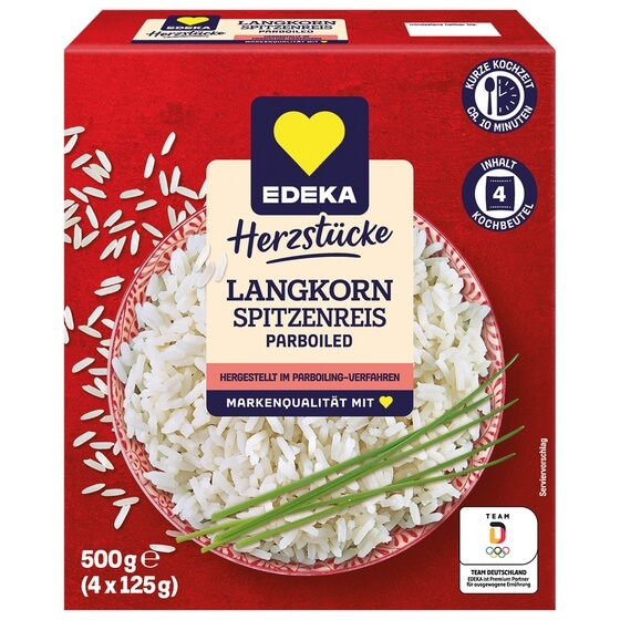 Parboiled Spitzen-Reis im Kochbeutel 500g(4x125g) Edeka