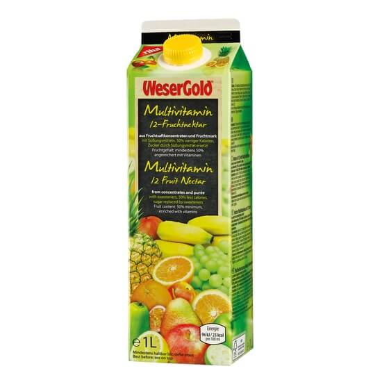 Multivitaminsaft ohne Zucker 8x1l Tetra Pak Wesergold