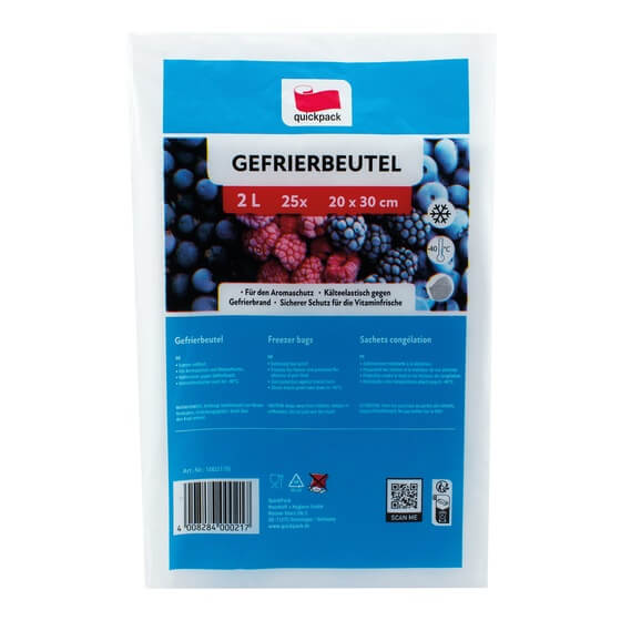 Gefrierbeutel 20x30cm 2l 25St Quickpack