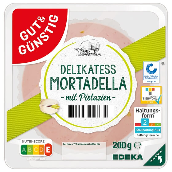 Mortadella(Schwein)mit Pistazien geschn. 200g G&G