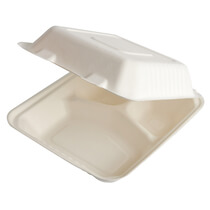 Menübox 3-geteilt Zuckerrohr 25 Stück Papstar