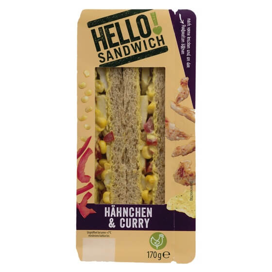 Sandwich Hähnchen & Curry 170g Hello!