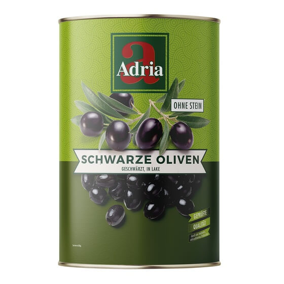 Oliven Schwarz ohne Stein 4,25kg/2,063kg Adria