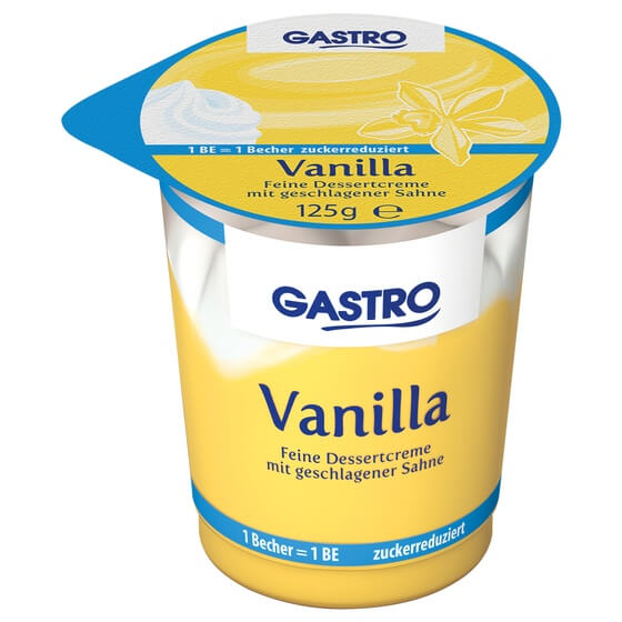 Vanille Dessert mit Sahnetopping kalorienr. 1,9% 125g Gastro