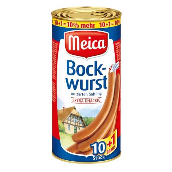 Bockwurst Saitling 11=990g/1600g Meica