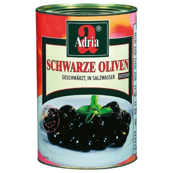 Oliven schwarz ohne Stein 4,25kg/2kg Adria
